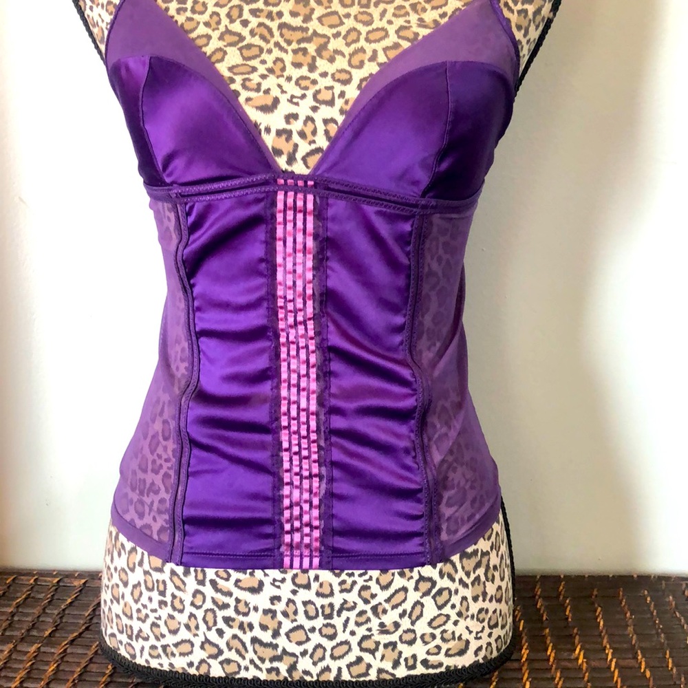 Victoria’s Secret VERY SEXY line triangle corseted camisole. Very attractive.